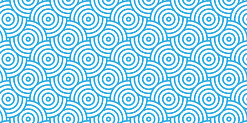 Fototapeta na wymiar Overlapping Pattern Minimal diamond geometric waves spiral and abstract circle wave line. blue color seamless tile stripe geometric create retro square line backdrop pattern background.