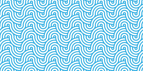 Overlapping Pattern Minimal diamond geometric waves spiral and abstract circle wave line. blue color seamless tile stripe geometric create retro square line backdrop pattern background.
