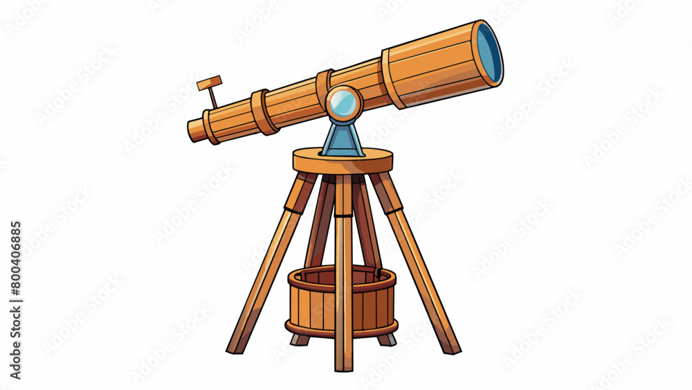 Poster a wooden observatory tower with a retractable roof housing a powerful telescope that can be used for