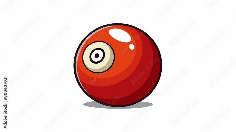Poster An essential piece of equipment in the game of snooker this round and solid object is usually struck by the cue stick to make contact with other balls. Cartoon Vector.