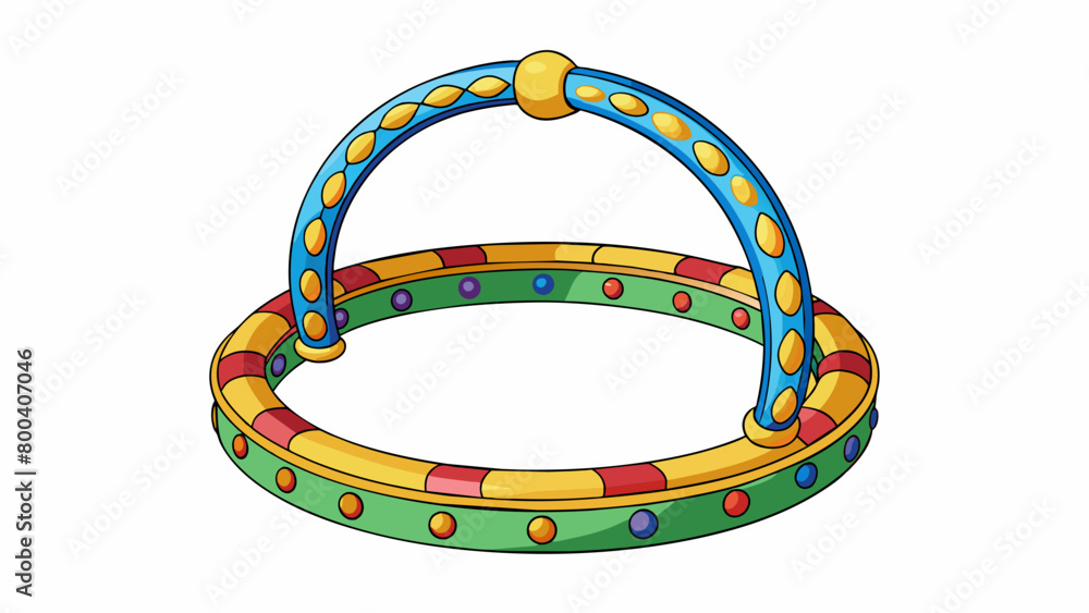 Poster an exercise tool made of a metal or plastic hoop typically around waist size that can be used for rh