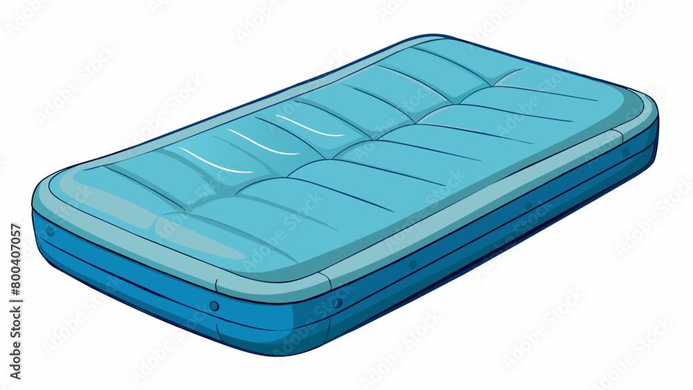 Aufkleber an inflatable mattress designed for camping with a durable and waterproof material that can withstan