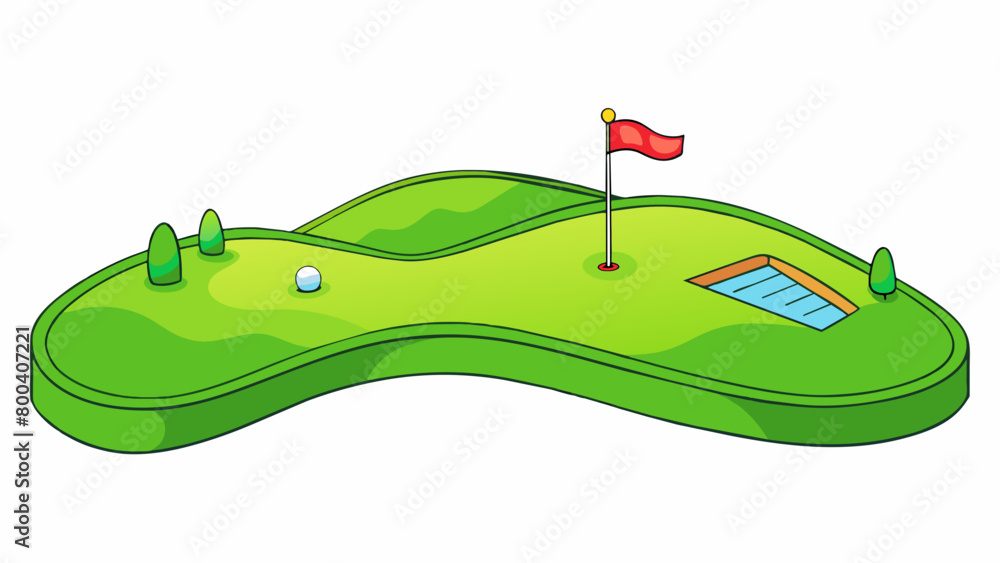 Poster as you approach the third hole you are greeted by a picturesque view of rolling hills covered in lus