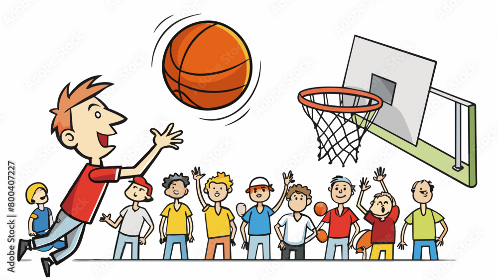 Poster as time ticks down on the clock a desperate player launches the ball into the air sending it soaring