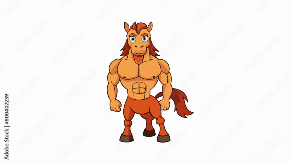Poster balanced on two powerful front legs the centaurs back legs join seamlessly with the body of a majest