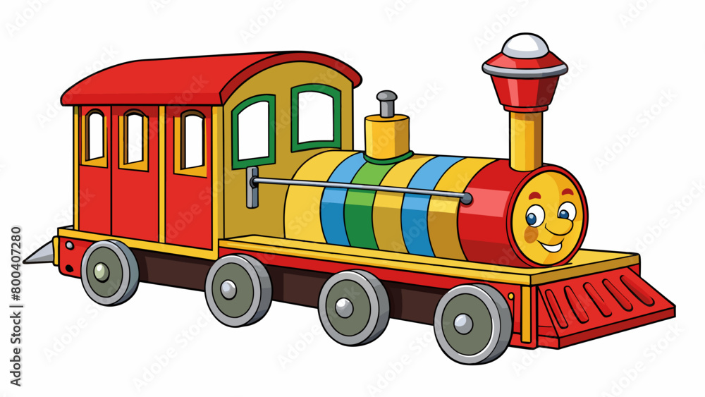 Poster complete with sound and light effects the toy train had a realistic whistle that blew as it chugged 