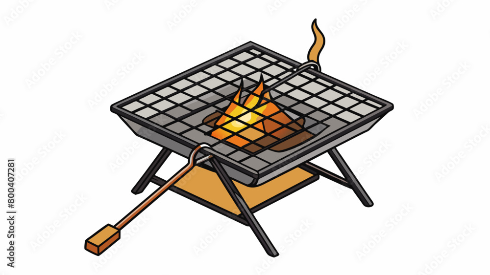 Poster campfire grilling grate this metal grate is designed for cooking over an open fire. the grate has a 