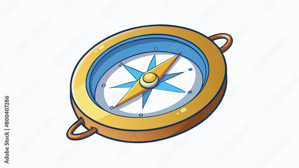 Poster Compass can come in a variety of shapes and sizes but they all have a common feature of a rotating needle or dial to indicate direction. Some even. Cartoon Vector.