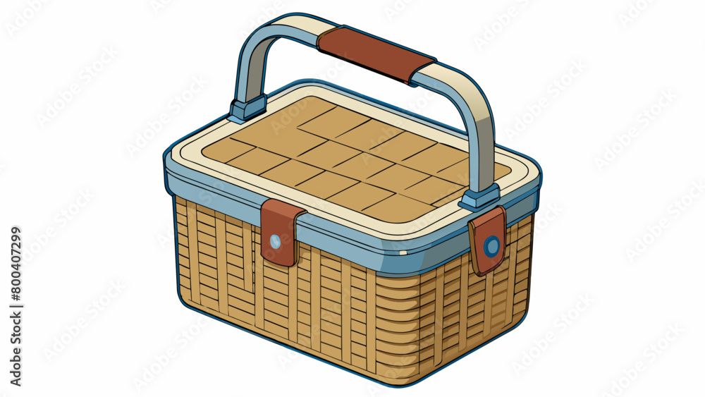 Poster cooler d is a compact and lightweight cooler made of woven wicker material. it has a classic picnic 