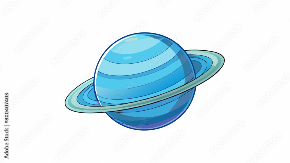 Poster from a distance neptune appears as a serene serene orb but upon closer look its icy rings shimmer an