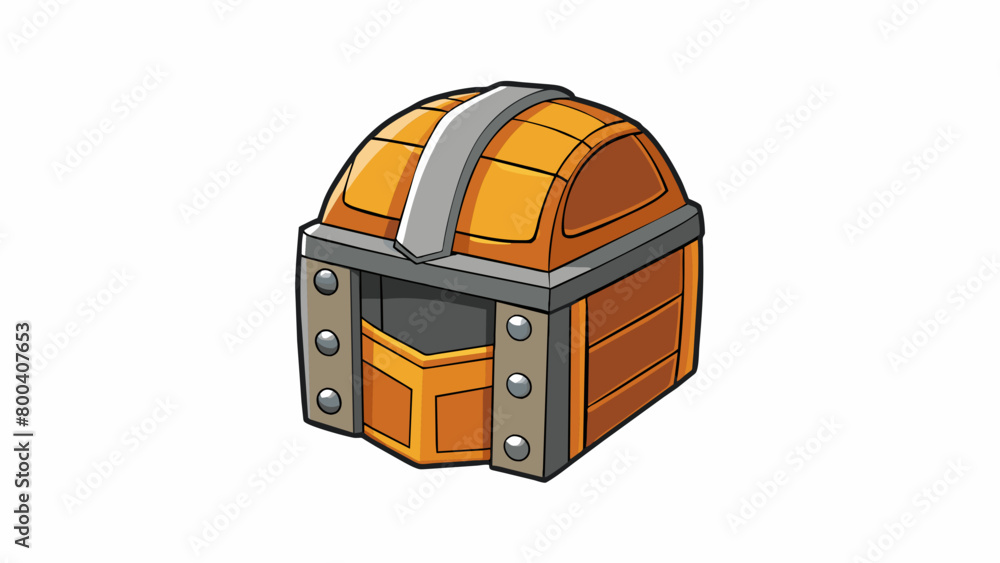 Poster made of a thick heavy material the helmet was built to withstand strong impacts. it had a boxy shape