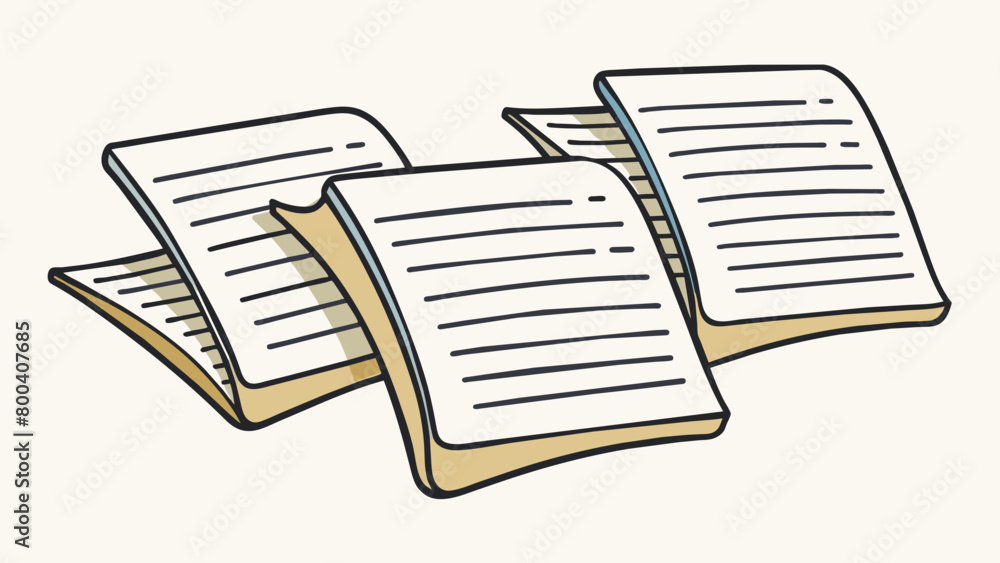 Poster Making multiple copies of a handwritten note using a photocopier producing identical copies with the same pen strokes handwriting style and paper. Cartoon Vector.