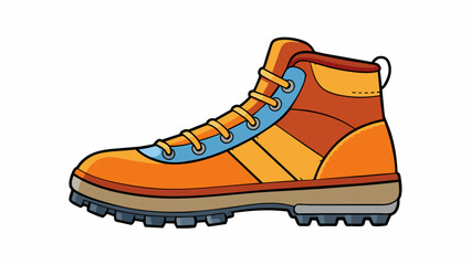 Lowprofile boots with a durable rubber outsole designed for easy movement and flexibility on all types of terrain.  on white background . Cartoon Vector.