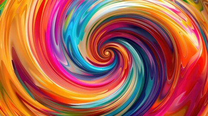 A vibrant swirl of colors merging into a hypnotic pattern.