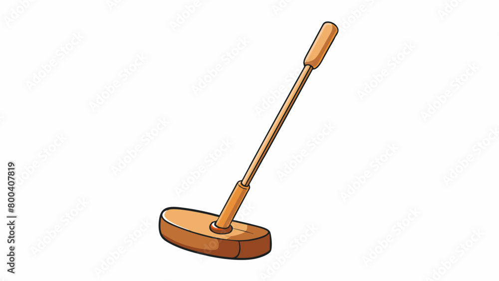 Poster putter is a cylindrical device made of wood or plastic with a flat base and a curved end. its lightw