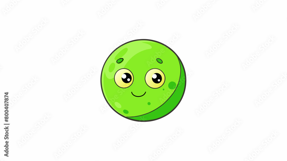 Poster Small and lightweight the bright green sphere is the perfect size for practicing your serve or playing a quick game of catch with a friend.  on. Cartoon Vector.