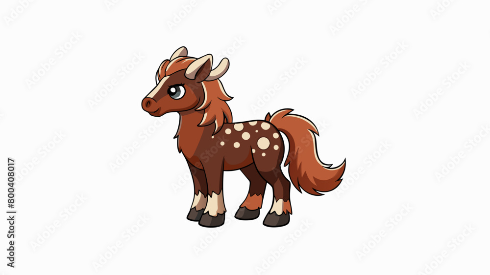 Aufkleber the centaur stands tall towering over most creatures with its impressive height. its fur is a dark s
