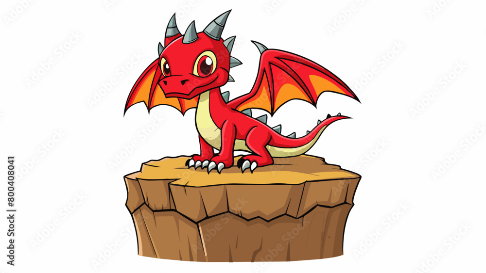 Aufkleber the dragons eyes were a piercing red glowing with an otherworldly light as it perched atop a rocky c