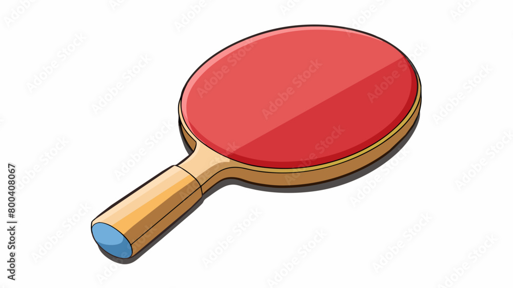 Aufkleber The edges of a table tennis racket are lined with a thin strip of sponge providing both cushion and rebound for the ball. This layer of sponge also. Cartoon Vector.