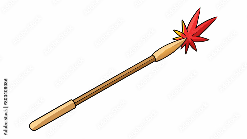 Leinwandbilder the first match is a thin wooden stick with a serrated red tip. it looks delicate and fragile ready 