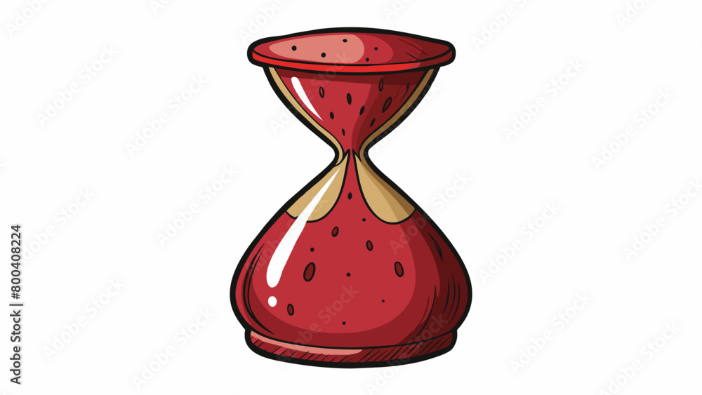 Aufkleber The next pear is quite unique in appearance as it has a distinct hourglasslike shape. Its skin is dark red in color with a bumpy texture and a glossy. Cartoon Vector.