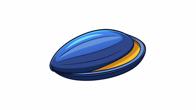 The mussel is a small dark blue shell with a shiny appearance. Its oval shape and smooth texture make it perfect for clinging onto rocks in the ocean.. Cartoon Vector.
