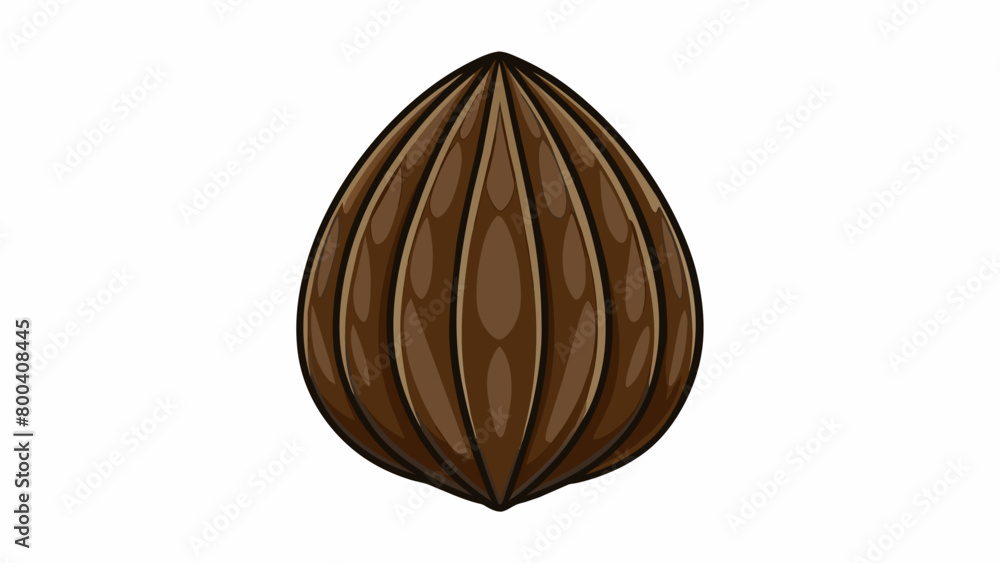 Poster These hard and flat seeds are about the size of a sesame seed and have a pointed tip. They have a dark brown exterior with a subtle stripe pattern.. Cartoon Vector.