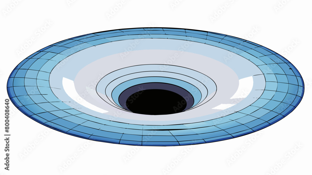 Poster viewed from a distance a black hole may look like a small dark dot in the vast expanse of space. but