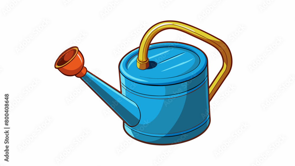 Poster watering can this tool is made of durable plastic and has a long spout. it is used for watering plan