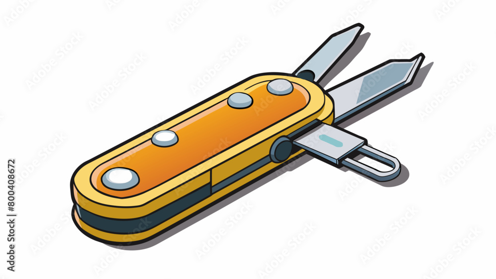 Aufkleber With a lightweight and portable design this multitool contains a mini wrench screwdriver and can or making it a great addition to a keychain or. Cartoon Vector.