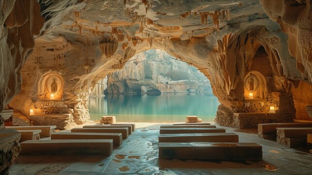 Mystical Underground Sanctuary, generative ai