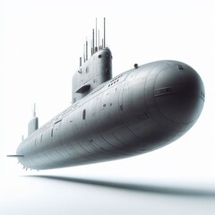  submarine on white background