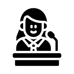 president glyph icon