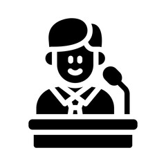 president glyph icon
