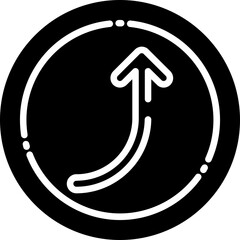Right Arrow Curving Up Icon