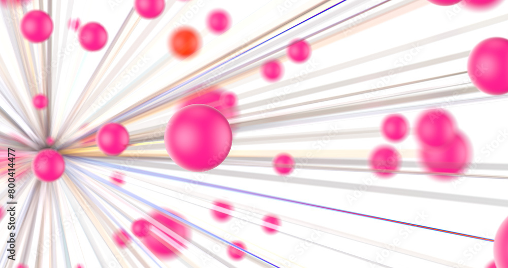 Poster Falling cyber particles. Big data stream. 3d
