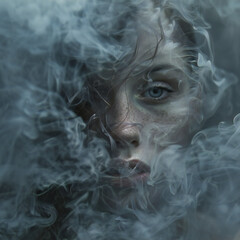 Woman In Smoke 