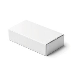 White blank cardboard package box mockup. Medicament 3d realistic box packaging