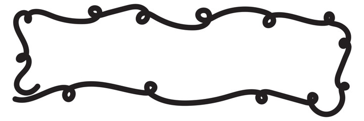 Hand drawn black calligraphy squiggle icon