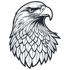 Bald Eagle Logo, vector illustration