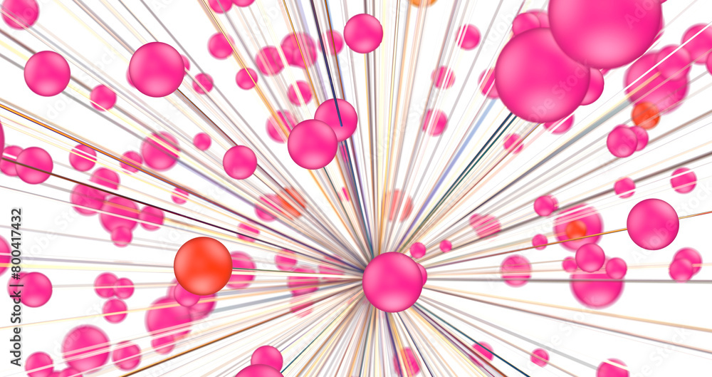 Aufkleber falling cyber particles. big data stream. 3d