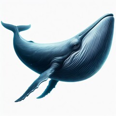  whale on white background