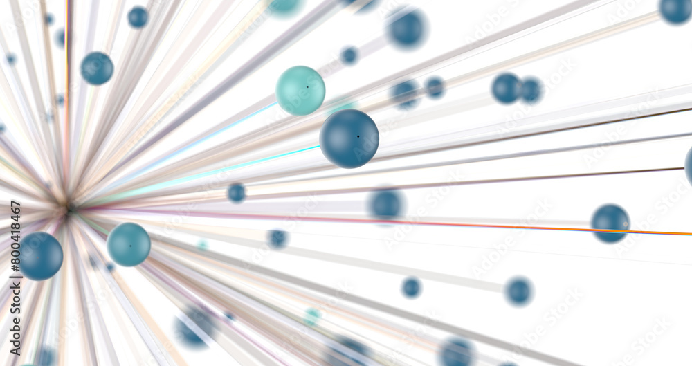 Poster falling cyber particles. big data stream. 3d