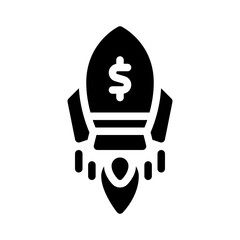 rocket glyph icon