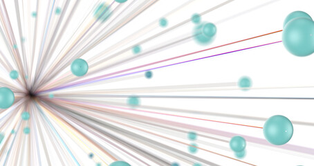 network shape. Abstract 3D render