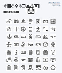 University icons vector image