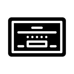Fototapeta premium certificate glyph icon