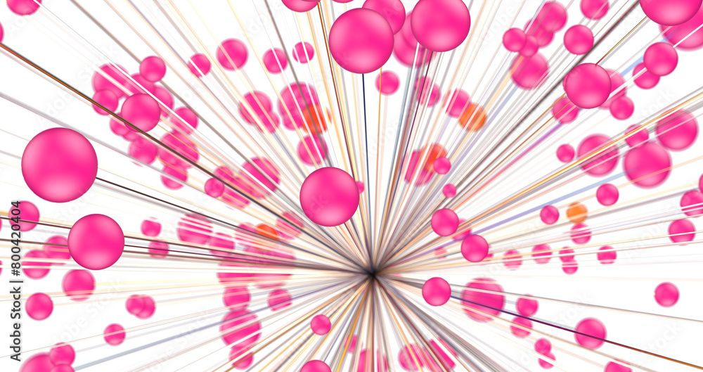 Poster network shape. Abstract 3D render