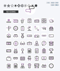 University icons vector image