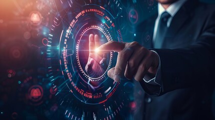 Asian Woman Using VR Headset in Colorful Neon Lights, Immersive Virtual Reality Experience with Smartphone on Dark Background